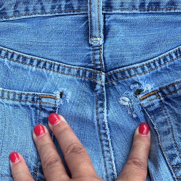 Lucky brand "181 relaxed straight" distressed blue jeans size 31 - Picture 7 of 7